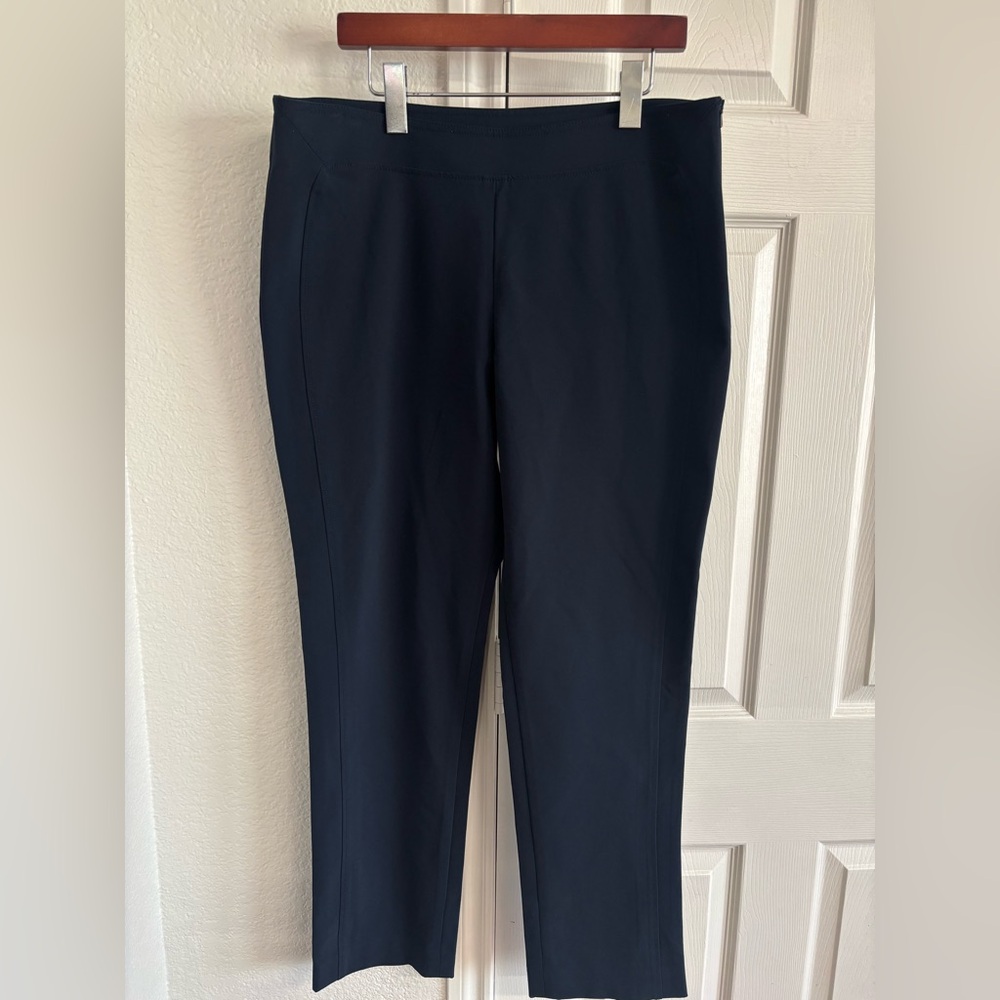 HILTON HOLLIS New York Navy Blue Stretchy Size Zipper Dress‎ Pants Size 12